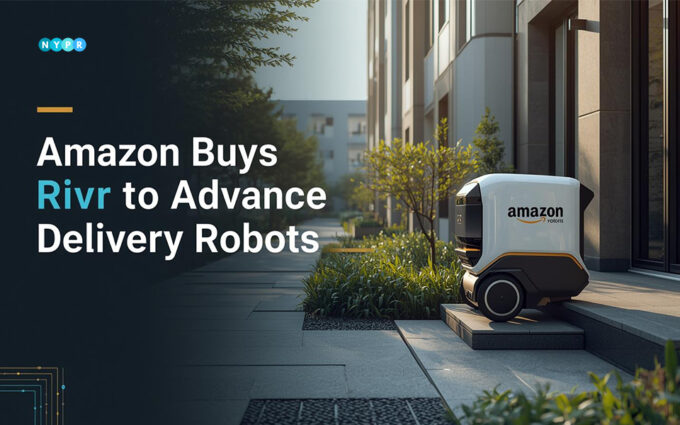 Rivr stair-climbing delivery robot navigating urban steps