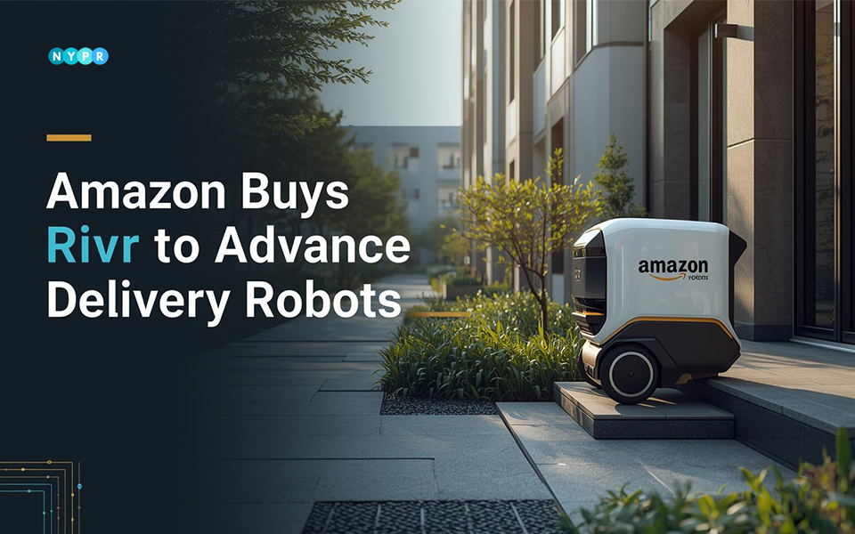 Rivr stair-climbing delivery robot navigating urban steps