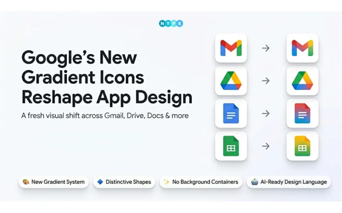 Google Workspace apps with new gradient icon designs