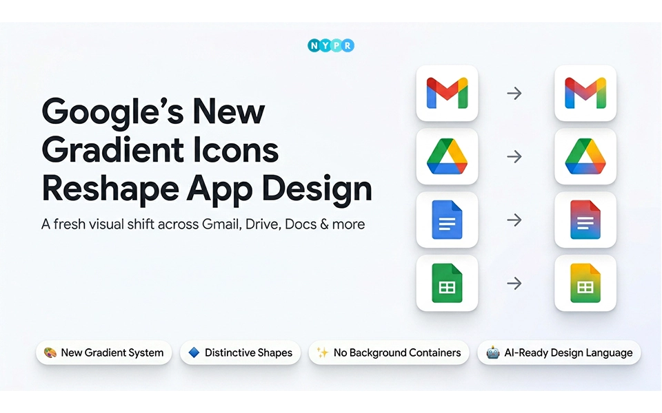Google Workspace apps with new gradient icon designs