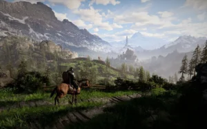 Crimson Desert fantasy world exploration scene