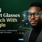 Elegant Gucci smart glasses with built-in digital display