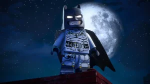 Lego Batman: Legacy of the Dark Knight gameplay showing Batman in Gotham City