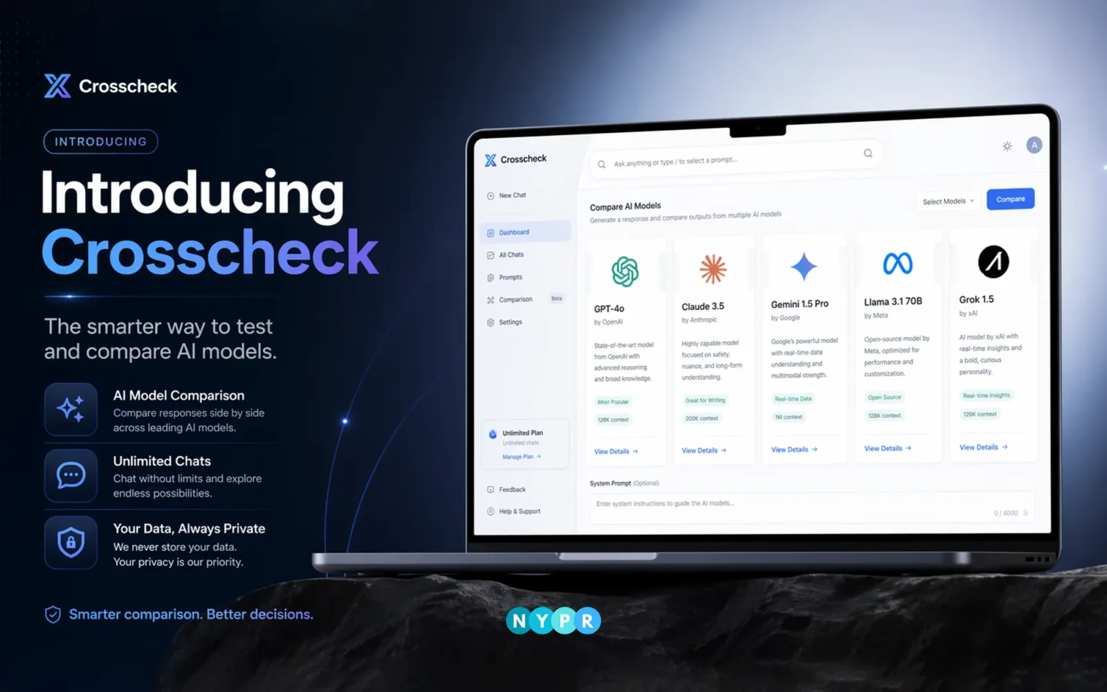 LinkedIn Crosscheck AI models interface