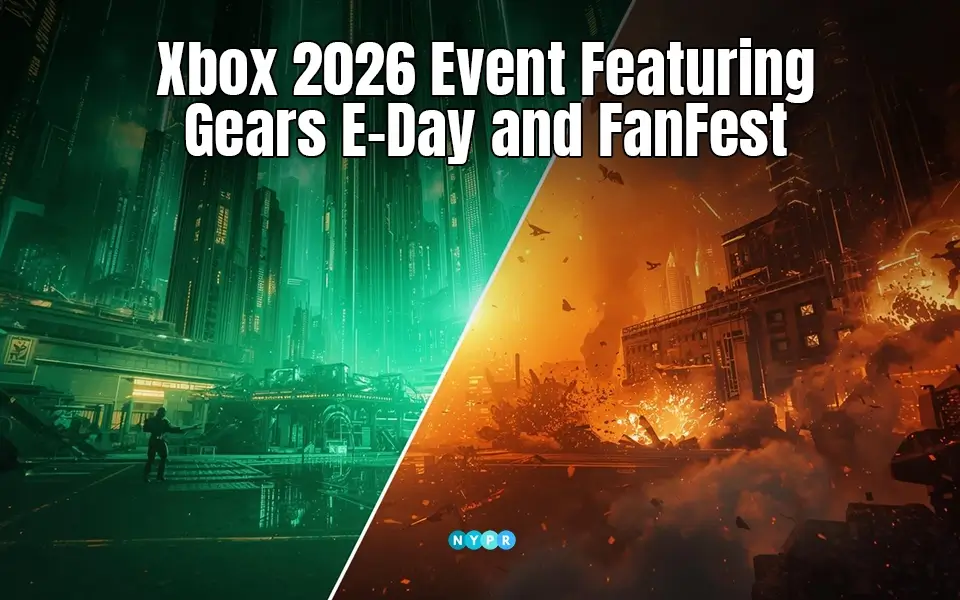 Xbox Games Showcase 2026 announcement banner with Gears of War E-Day highlight
