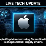 Apple chip manufacturing diversification with Intel and Samsung reducing reliance on TSMC.