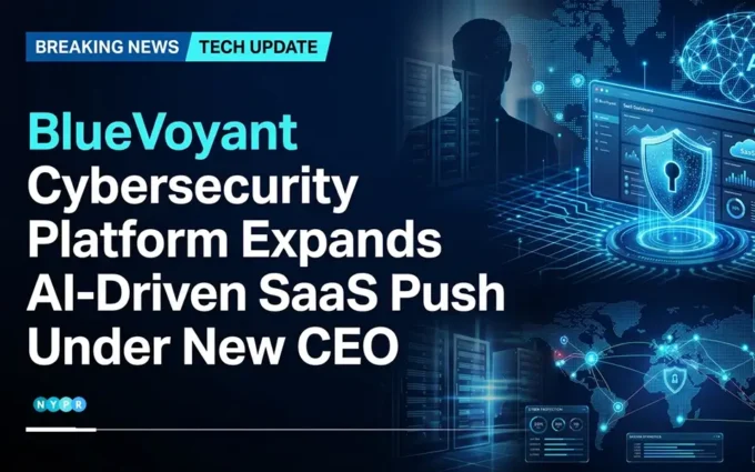 BlueVoyant cybersecurity platform showcasing AI-driven SaaS security operations, cloud threat monitoring, and enterprise cybersecurity automation under new CEO leadership.