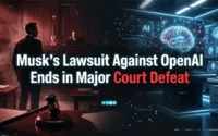 Elon Musk reacts after losing Musk’s lawsuit against OpenAI and Sam Altman in California court.