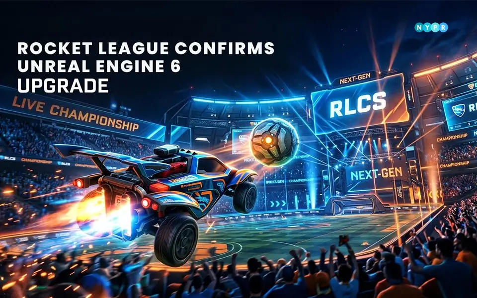 Rocket League Unreal Engine 6 revealed during the RLCS Paris Major semi-finals in Paris La Défense Arena.