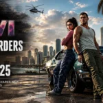 Official GTA 6 pre-orders artwork featuring the Grand Theft Auto VI cover art and the June 25 pre-order launch date from Rockstar Games.