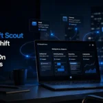 Microsoft Scout AI agent managing workplace tasks and workflows across Microsoft 365 applications.