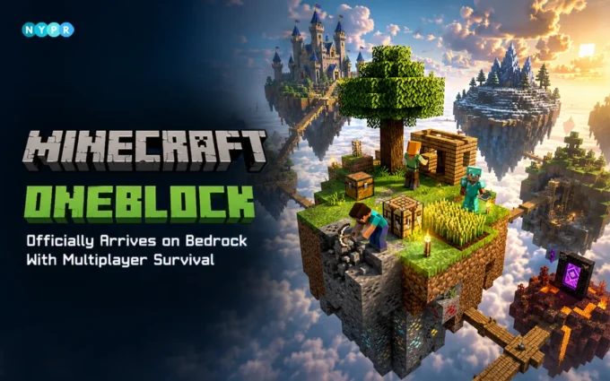 Minecraft OneBlock Online players build a shared floating island in Bedrock Edition with new multiplayer survival features and quests