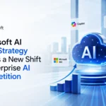 Microsoft AI sales strategy presentation showing Microsoft's AI platform compared with OpenAI and Anthropic for enterprise customers