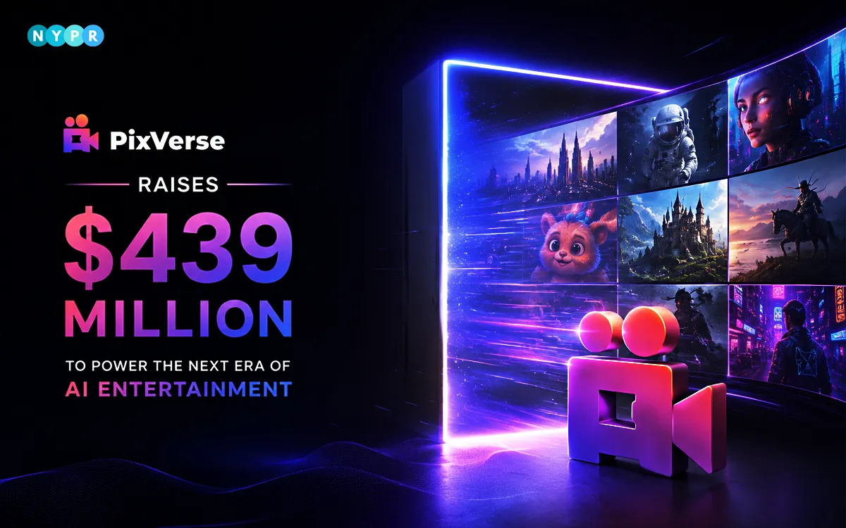 PixVerse announces $439 million in Series C funding to expand its AI video platform into gaming and interactive entertainment.