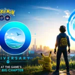 Pokémon GO 10th Anniversary celebration in Times Square featuring Mega Mewtwo, Unity Raids, and thousands of Trainers.