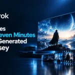 Grok Imagine’s AI-generated Odyssey featuring ancient Greek-inspired characters and dramatic seafaring scenes.